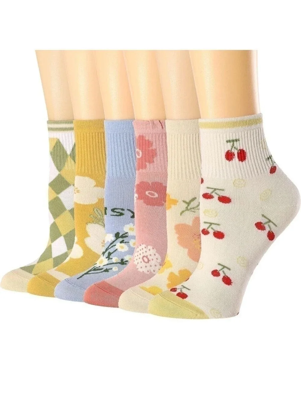 WOMENS Crew Socks Casual Cotton Cute Fun Novelty Girl Thin Dress Socks Sz 5-9